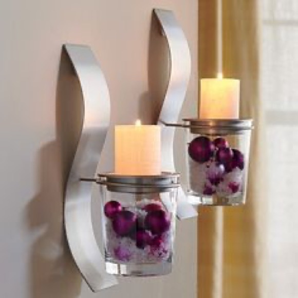 PartyLite| Silver Wall Sconce Candle Holder - Picture 6 of 6